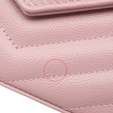 サンローラン SAINT LAURENT カサンドラ モノグラム チェーンウォレット 377828 テンダーピンク レザー チェーンウォレット ゴールド金具 ショルダー クラシック