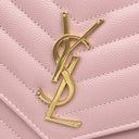 サンローラン SAINT LAURENT カサンドラ モノグラム チェーンウォレット 377828 テンダーピンク レザー チェーンウォレット ゴールド金具 ショルダー クラシック