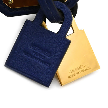 エルメス HERMES オーケリー GM ネイビー GP ヴォースイフト ネックレス ゴールド金具 紺 青 カデナモチーフ