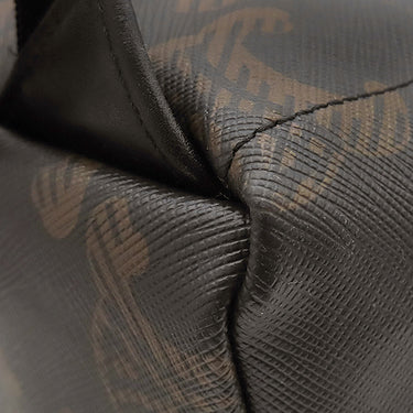 セリーヌ CELINE トリオンフ ミディアム バックパック 188382BOV.38SI ブラック×ブラウン レザー コーティングキャンバス トリオンフキャンバス リュック・デイパック シルバー金具 黒 茶