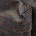 セリーヌ CELINE トリオンフ ミディアム バックパック 188382BOV.38SI ブラック×ブラウン レザー コーティングキャンバス トリオンフキャンバス リュック・デイパック シルバー金具 黒 茶