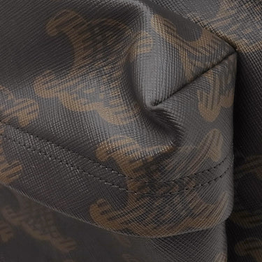 セリーヌ CELINE トリオンフ ミディアム バックパック 188382BOV.38SI ブラック×ブラウン レザー コーティングキャンバス トリオンフキャンバス リュック・デイパック シルバー金具 黒 茶