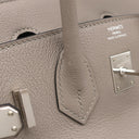 エルメス HERMES バーキン25 グリアスファルト トリヨンノビーヨ ハンドバッグ シルバー金具 グレージュ