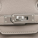 エルメス HERMES バーキン25 グリアスファルト トリヨンノビーヨ ハンドバッグ シルバー金具 グレージュ