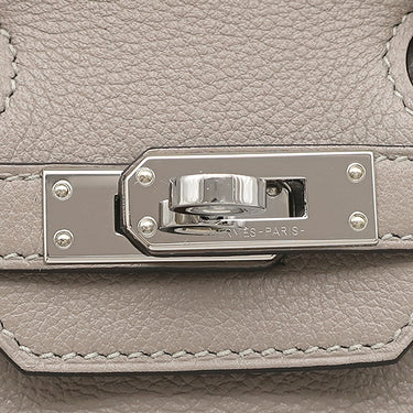 エルメス HERMES バーキン25 グリアスファルト トリヨンノビーヨ ハンドバッグ シルバー金具 グレージュ