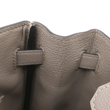 エルメス HERMES バーキン25 グリアスファルト トリヨンノビーヨ ハンドバッグ シルバー金具 グレージュ