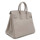 エルメス HERMES バーキン25 グリアスファルト トリヨンノビーヨ ハンドバッグ シルバー金具 グレージュ