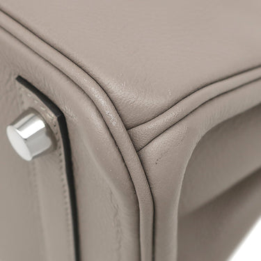 エルメス HERMES バーキン25 グリアスファルト トリヨンノビーヨ ハンドバッグ シルバー金具 グレージュ