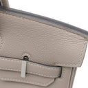 エルメス HERMES バーキン25 グリアスファルト トリヨンノビーヨ ハンドバッグ シルバー金具 グレージュ