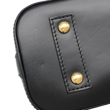 ルイヴィトン LOUIS VUITTON アルマBB M54836 ノワール エピレザー 2WAYバッグ ゴールド金具 モノグラムフラワー ショルダー ハンドバッグ パドロック欠品