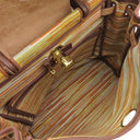 エルメス HERMES エールバッグ PM オレンジ系 ヴィブラート トワルオフィシエ ヴァッシュハンター 2WAYバッグ ゴールド金具 オレンジ 茶 ショルダー ハンドバッグ