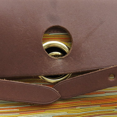 エルメス HERMES エールバッグ PM オレンジ系 ヴィブラート トワルオフィシエ ヴァッシュハンター 2WAYバッグ ゴールド金具 オレンジ 茶 ショルダー ハンドバッグ