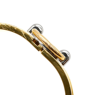 エルメス HERMES ミニクリック PM シェーヌダンクル クレーム メタル エナメル バングル ゴールド金具 バングル 白 アイボリー クリーム