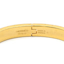 エルメス HERMES ミニクリック PM シェーヌダンクル クレーム メタル エナメル バングル ゴールド金具 バングル 白 アイボリー クリーム