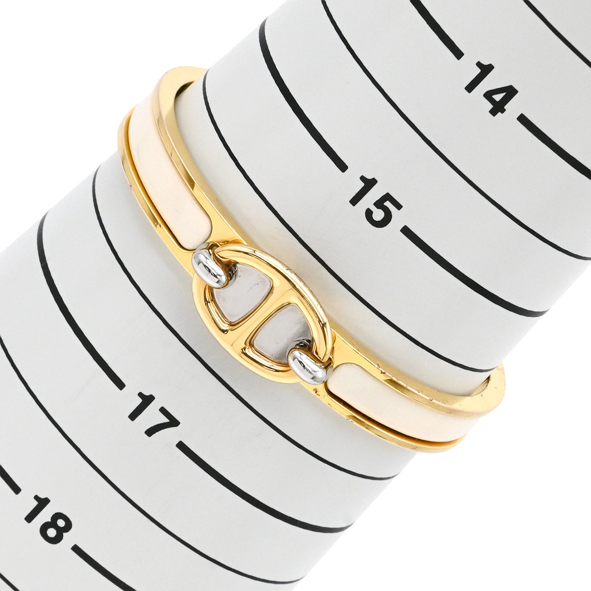 HERMES ゴールド バングル　箱付き エルメス HERMES ミニクリック PM シェーヌダンクル クレーム メタル