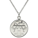 エルメス HERMES エクスリブリス ペンダント MM シルバー×ピンクゴールド シルバー925 K18PG ネックレス 3WAY コインモチーフ SV925 AG925 18K PG