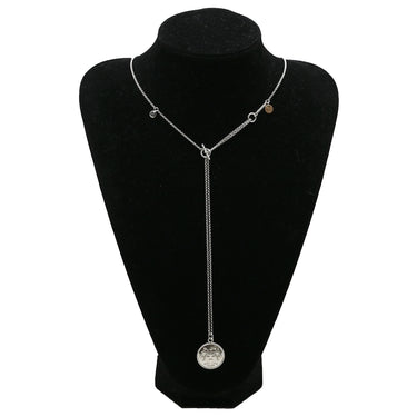 エルメス HERMES エクスリブリス ペンダント MM シルバー×ピンクゴールド シルバー925 K18PG ネックレス 3WAY コインモチーフ SV925 AG925 18K PG