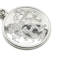 エルメス HERMES エクスリブリス ペンダント MM シルバー×ピンクゴールド シルバー925 K18PG ネックレス 3WAY コインモチーフ SV925 AG925 18K PG