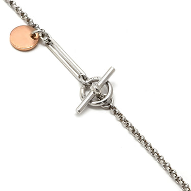 エルメス HERMES エクスリブリス ペンダント MM シルバー×ピンクゴールド シルバー925 K18PG ネックレス 3WAY コインモチーフ SV925 AG925 18K PG