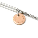 エルメス HERMES エクスリブリス ペンダント MM シルバー×ピンクゴールド シルバー925 K18PG ネックレス 3WAY コインモチーフ SV925 AG925 18K PG