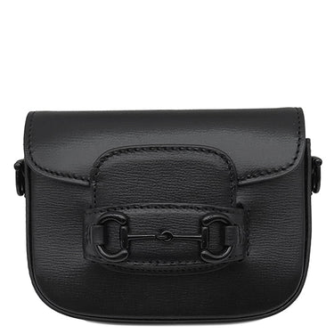 グッチ GUCCI ミニ ホースビット 1955 726863 ブラック レザー 2WAYバッグ ゴールド金具 黒 ショルダーバッグ