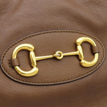 グッチ GUCCI ホースビット 1955 623694 ブラウン レザー トートバッグ ゴールド金具 ハンドバッグ ショルダー 肩掛け