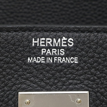 エルメス HERMES バーキン40 ブラック トゴ ハンドバッグ シルバー金具 黒