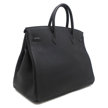 エルメス HERMES バーキン40 ブラック トゴ ハンドバッグ シルバー金具 黒