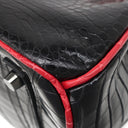 エルメス HERMES バーキン 35 ブラック×ブレイズ ポロサス ハンドバッグ シルバー金具 黒 赤 バイカラー クロコ ルテニウム金具