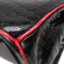 エルメス HERMES バーキン 35 ブラック×ブレイズ ポロサス ハンドバッグ シルバー金具 黒 赤 バイカラー クロコ ルテニウム金具