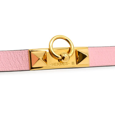 エルメス HERMES リヴァル ミニ ローズサクラ GP ヴォースイフト T3 ブレスレット ゴールド金具