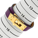 エルメス HERMES ケリードゥブルトゥール アネモネ GP シャムキラ T2 ブレスレット ゴールド金具 2重 2連 レザーブレス