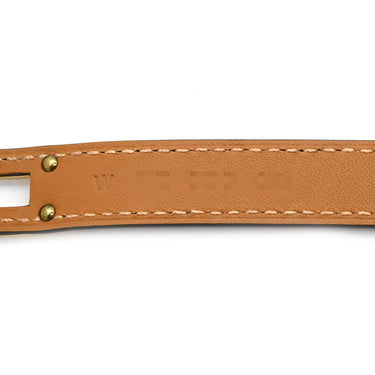 エルメス HERMES ケリードゥブルトゥール アネモネ GP シャムキラ T2 ブレスレット ゴールド金具 2重 2連 レザーブレス