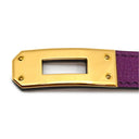 エルメス HERMES ケリードゥブルトゥール アネモネ GP シャムキラ T2 ブレスレット ゴールド金具 2重 2連 レザーブレス