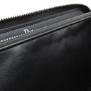 クリスチャン・ディオール Christian Dior ジッピーウォレット 2UFBC011XLA ブラック レザー 長財布 シルバー金具 黒 ロゴ ラウンドジップ