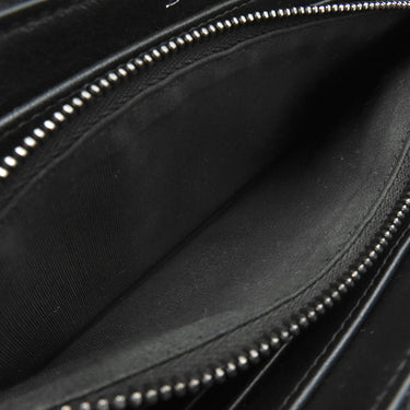 クリスチャン・ディオール Christian Dior ジッピーウォレット 2UFBC011XLA ブラック レザー 長財布 シルバー金具 黒 ロゴ ラウンドジップ