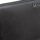 クリスチャン・ディオール Christian Dior ジッピーウォレット 2UFBC011XLA ブラック レザー 長財布 シルバー金具 黒 ロゴ ラウンドジップ