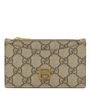 バレンシアガ BALENCIAGA ザ ハッカー プロジェクト 681701 ベージュ×エボニー GGスプリームキャンバス コインケース ゴールド金具 グッチ フラグメントケース