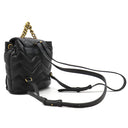 グッチ GUCCI GGマーモント ミニ バックパック 777253 ブラック レザー リュック・デイパック ゴールド金具 黒 キルティング