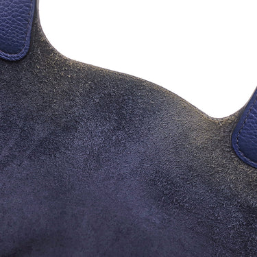 エルメス HERMES ピコタンロックPM ブルーアンクル トリヨンクレマンス ハンドバッグ シルバー金具 青 鍵1本欠品