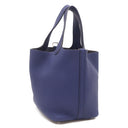 エルメス HERMES ピコタンロックPM ブルーアンクル トリヨンクレマンス ハンドバッグ シルバー金具 青 鍵1本欠品