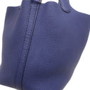 エルメス HERMES ピコタンロックPM ブルーアンクル トリヨンクレマンス ハンドバッグ シルバー金具 青 鍵1本欠品