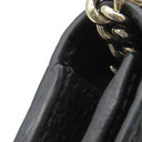 グッチ GUCCI インターロッキングG 510314 ブラック レザー チェーンウォレット ゴールド金具 チェーンショルダー ショルダーバッグ