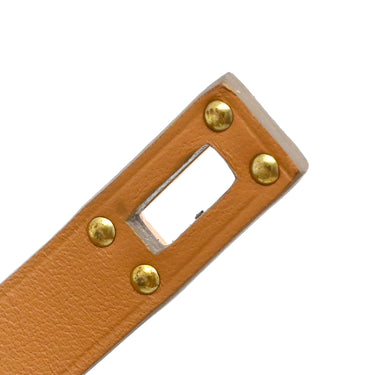 エルメス HERMES ミニ ケリードゥブルトゥール モーヴペール ヴォースイフト GP T2 ブレスレット ローズゴールド金具 ピンクゴールド金具 2重 2連 レザーブレス