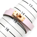 エルメス HERMES ミニ ケリードゥブルトゥール モーヴペール ヴォースイフト GP T2 ブレスレット ローズゴールド金具 ピンクゴールド金具 2重 2連 レザーブレス