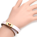 エルメス HERMES ミニ ケリードゥブルトゥール モーヴペール ヴォースイフト GP T2 ブレスレット ローズゴールド金具 ピンクゴールド金具 2重 2連 レザーブレス
