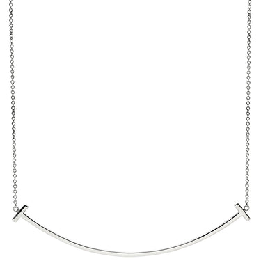 ティファニー Tiffany & Co Tスマイル ペンダント ラージ ホワイトゴールド K18WG ネックレス Au750 Tiffany T smile