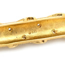 ミキモト MIKIMOTO 2Pパール 4Pダイヤ イエローゴールド K18YG パール ダイヤモンド ブローチ Au750 18K 18金 あこや アコヤ 真珠 砂目加工 梨地