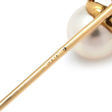 ミキモト MIKIMOTO トンボ パール ピンブローチ パールホワイトXイエローゴールド K18YG パール GP(留め具) ブローチ ヴィンテージ 1P真珠 DRAGONFLY 18K 750 YG