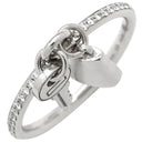 エルメス HERMES ホワイトゴールド K18WG ダイヤモンド #51 リング 指輪 Au750 18K 18金 パヴェ ダイヤ ハーフエタニティ 10.5号